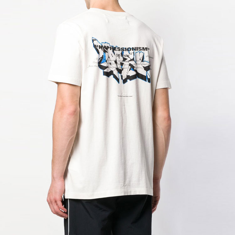 OFF-WHITE Graphic Print Short Sleeve T-Shirt White - OMAA027R191850050288 圖 5