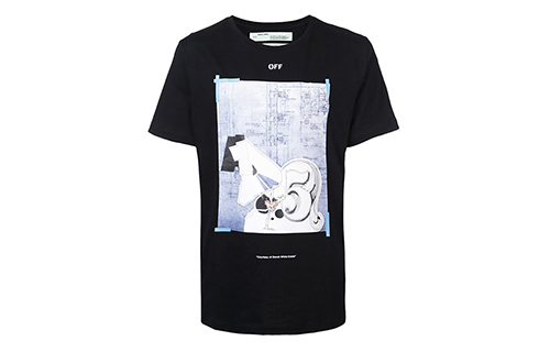 OFF-WHITE Graphic Print Short Sleeve Tee Black OMAA027R191850081088 圖 2