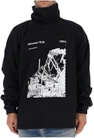OFF-WHITE Graphic Print Turtleneck Long Sleeve Sweatshirt Black Loose Fit OMBA039F19E300131001 OFF-WHITE Graphic Print Turtleneck Long Sleeve Sweatshirt Black Loose Fit OMBA039F19E300131001