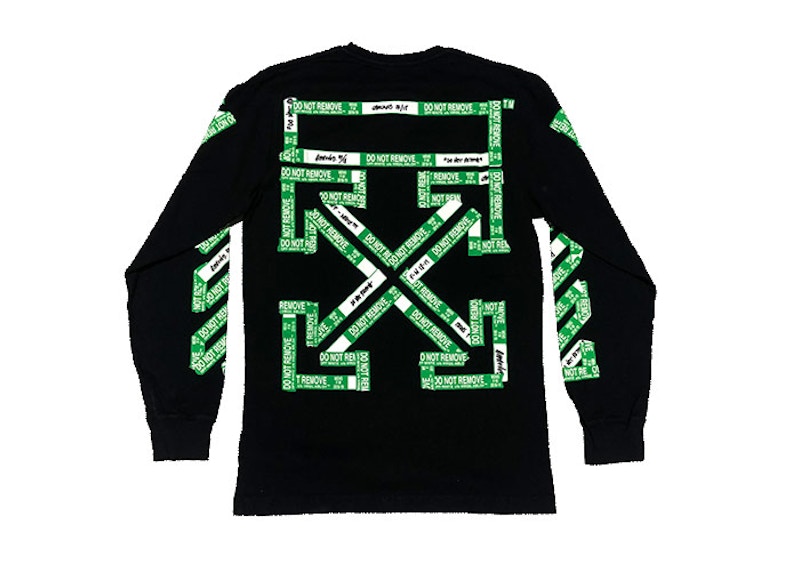 Off-White Green Diag Arrows L/S Tee Black 圖 2