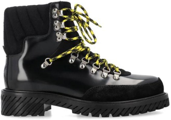 オフホワイト グスタード レースアップブーツ (黒) OMID028F23LEA0011010 Order オフホワイト グスタード レースアップブーツ (黒) OMID028F23LEA0011010