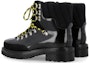Shop オフホワイト グスタード レースアップブーツ (黒) OMID028F23LEA0011010