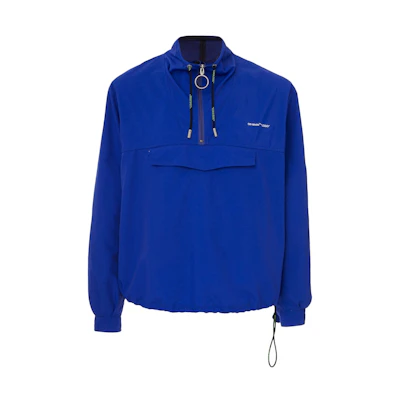 Off-White Half Zip Anorak Blue/White