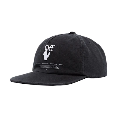 OFF-WHITE HANDS-OFF Logo Baseball Cap Black OMLB022R21FAB0031001