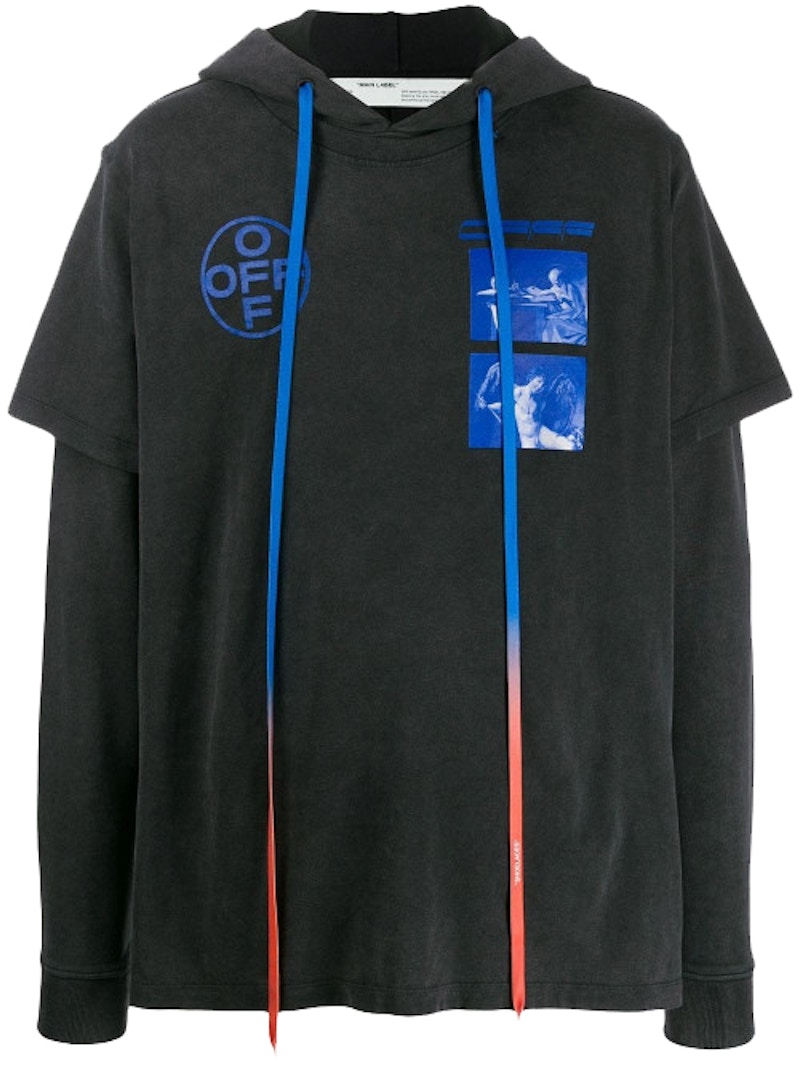 Buy Off-White Hardcore Caravaggio Hoodie T-Shirt Hitam/Biru