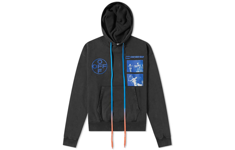 OFF-WHITE Hardcore Caravaggio Hoodie Black/Blue