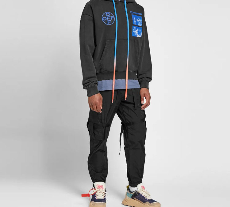 OFF-WHITE Hardcore Caravaggio Hoodie Black/Blue 圖 3