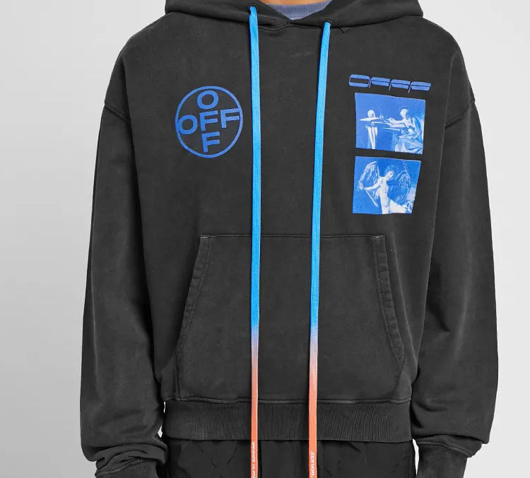 OFF-WHITE Hardcore Caravaggio Hoodie Black/Blue 圖 4