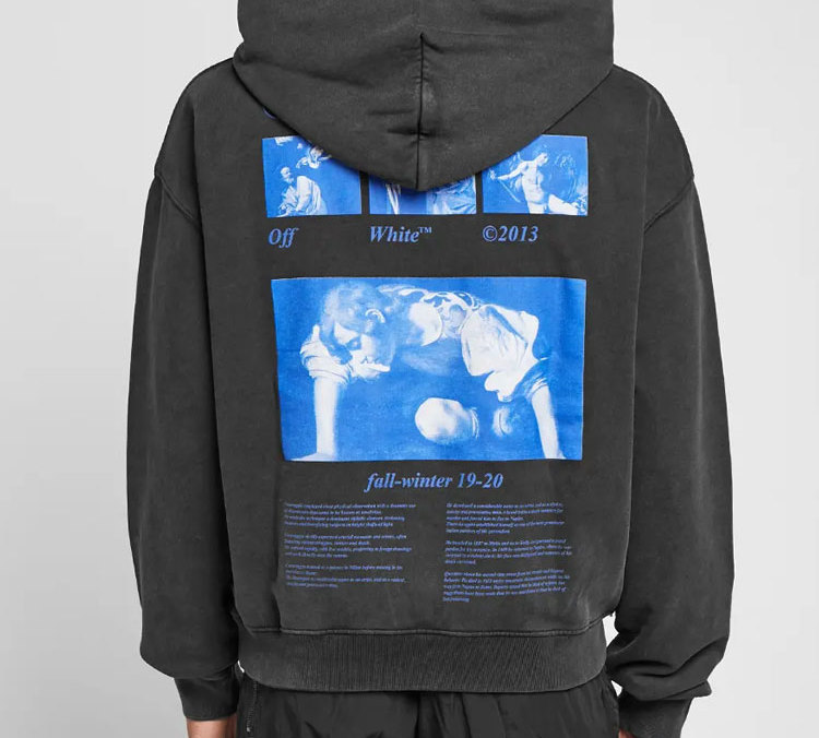 OFF-WHITE Hardcore Caravaggio Hoodie Black/Blue 圖 5