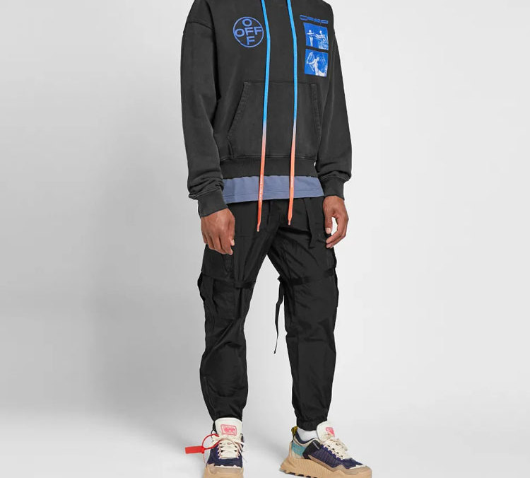 OFF-WHITE Hardcore Caravaggio Hoodie Black/Blue 圖 6