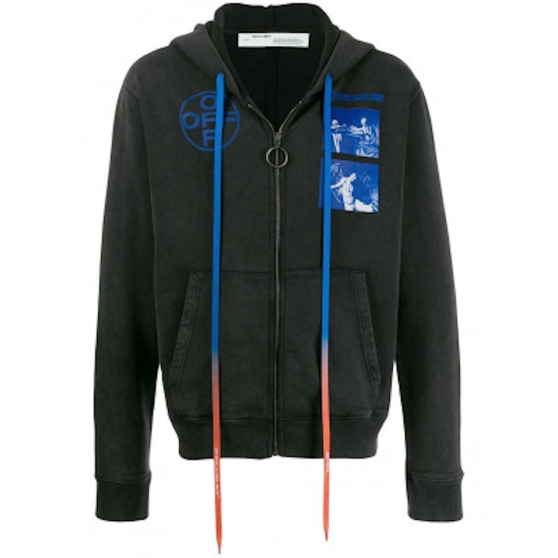 OFF-WHITE Hardcore Caravaggio Zip Hoodie Black
