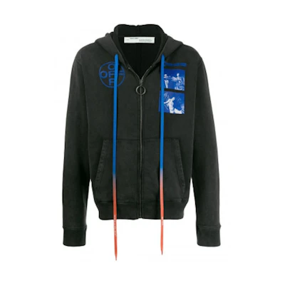 OFF-WHITE Hardcore Caravaggio Zip Hoodie Black