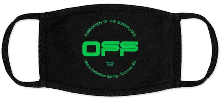Off-White Harry The Bunny Face Mask Black/Brilliant Green Buy Off-White Harry The Bunny Face Mask Black/Brilliant Green