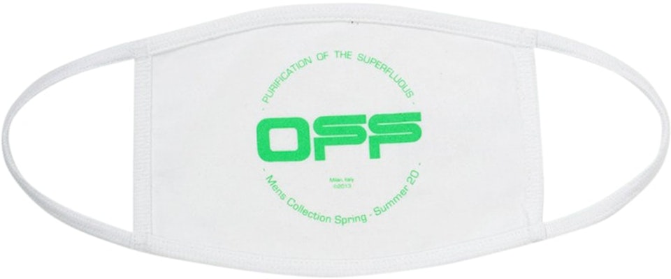 Off-White Harry The Bunny Face Mask White/Brilliant Green Buy Off-White Harry The Bunny Face Mask White/Brilliant Green