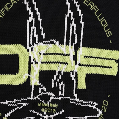 Off-White Harry The Bunny Knit Sweater Black/Brilliant Green Order Off-White Harry The Bunny Knit Sweater Black/Brilliant Green