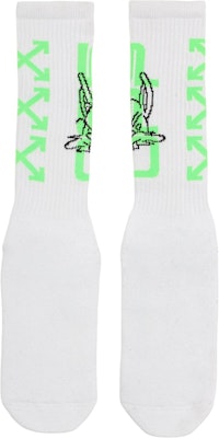 Off-White Harry The Bunny Socks White/Black/Green Buy Off-White Harry The Bunny Socks White/Black/Green