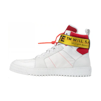 Off-White Hi Top Sneakers 'Simplified CMFT White Red'