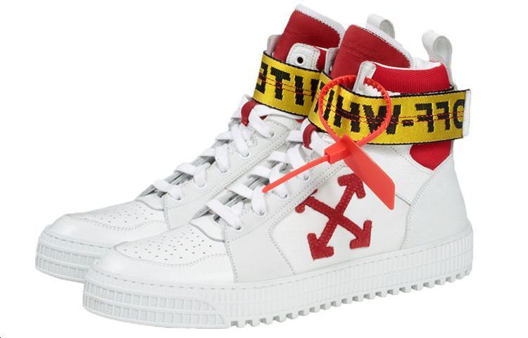 Off-White Hi Top Sneakers 'Simplified CMFT White Red' 圖 3