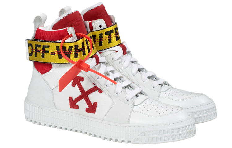 Off-White Hi Top Sneakers 'Simplified CMFT White Red' 圖 4