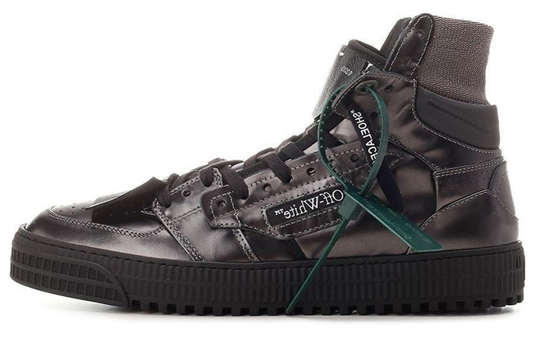 Off-White High-Top Sneakers 'Black Leather'