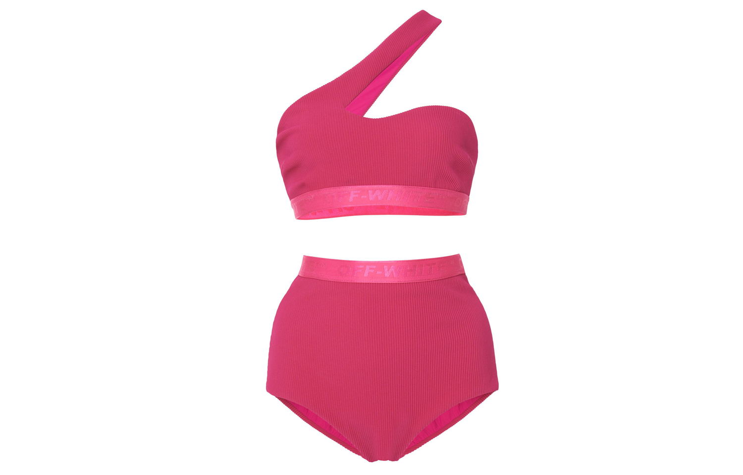 OFF-WHITE High-Waisted Bikini Set Magenta Pink OWFA005R19B850572800