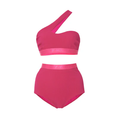 OFF-WHITE High-Waisted Bikini Set Magenta Pink OWFA005R19B850572800