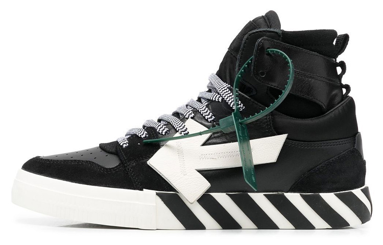 Off-White High Top Vulcanized 'Black White'