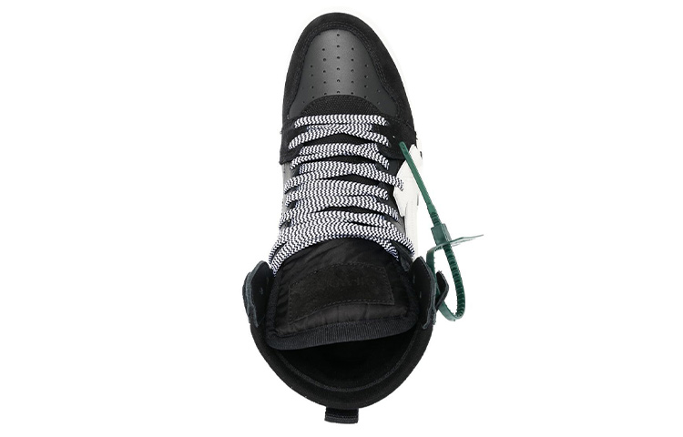 Off-White High Top Vulcanized 'Black White' 圖 3