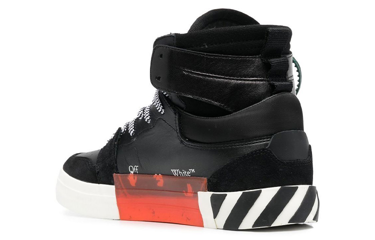 Off-White High Top Vulcanized 'Black White' 圖 4