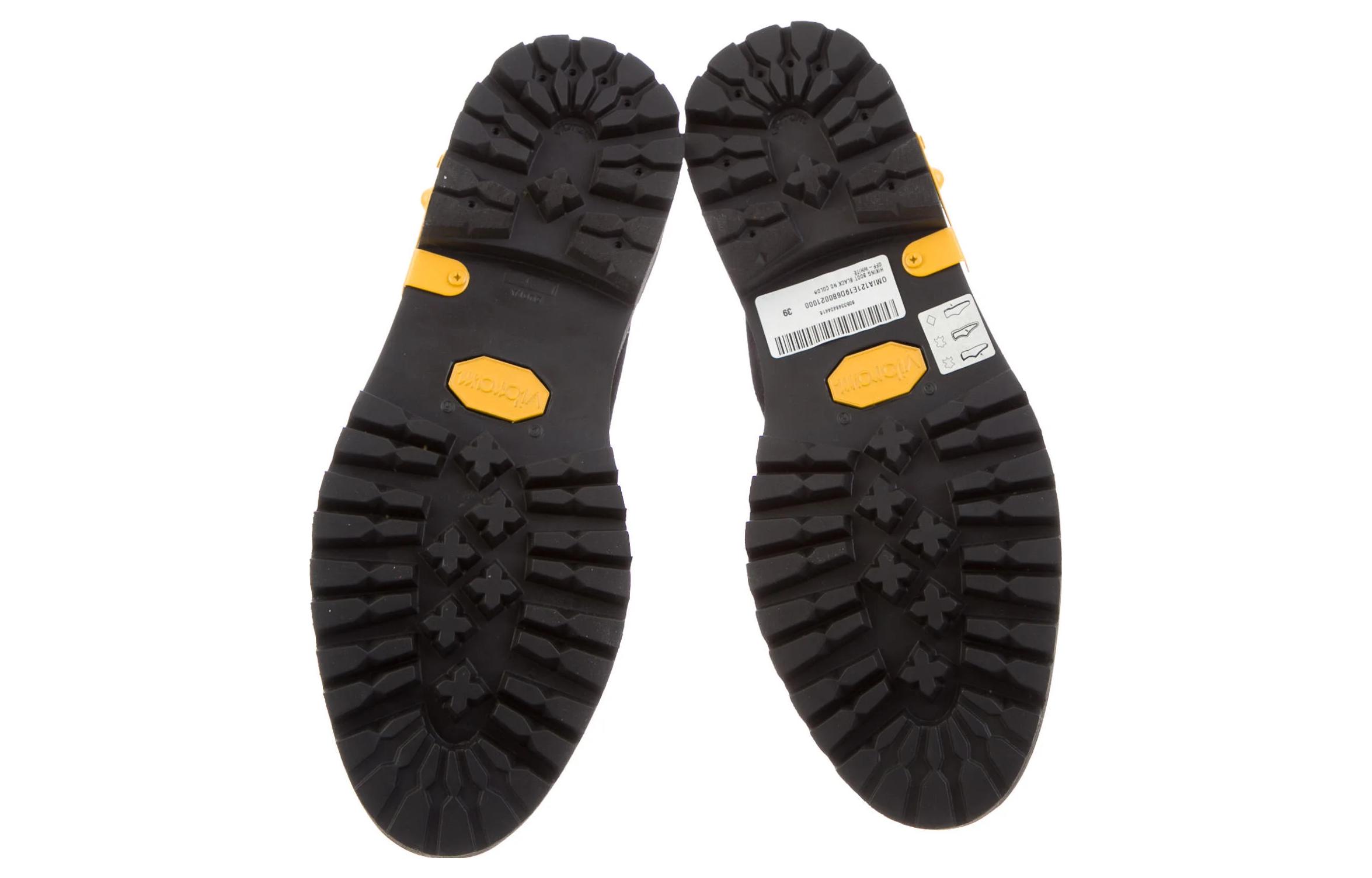 Purchase OFF-WHITE 皮革 圓頭舒適 短靴 男款 黑色