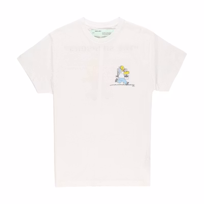 OFF-WHITE Homer and Bart Simpson T-Shirt White/Multicolor