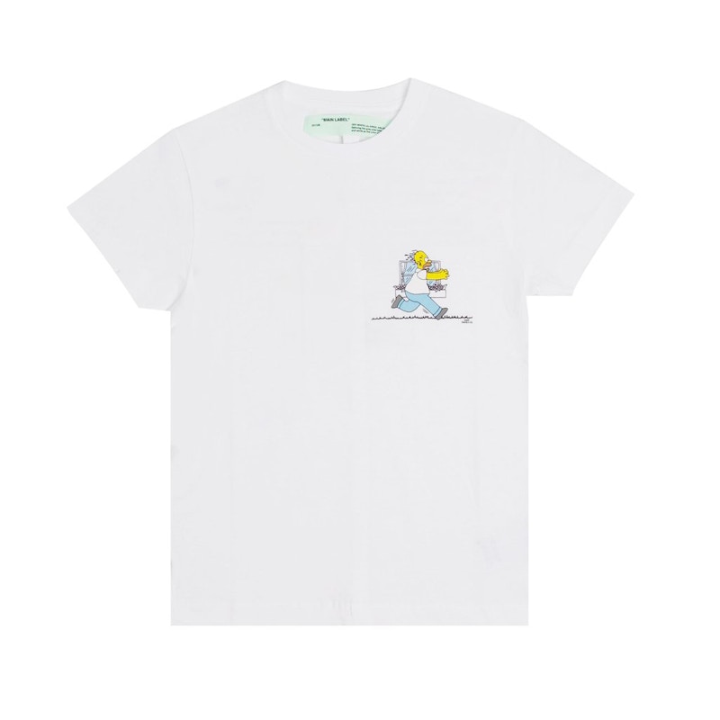 Off-White Homer And Bart Tee White