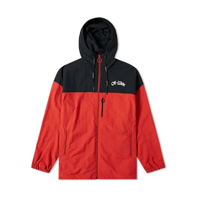 Off-White Hooded Windbreaker Red/Black