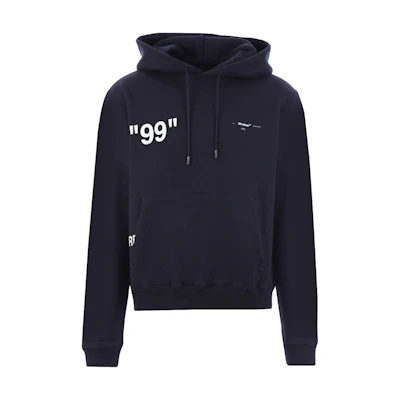 Off-White Ice man Graphic Print Hoodie Black/Multicolor