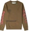 Buy Off-White Impressionism' Diag Stencil Sweatshirt Army Green/Pink/Black