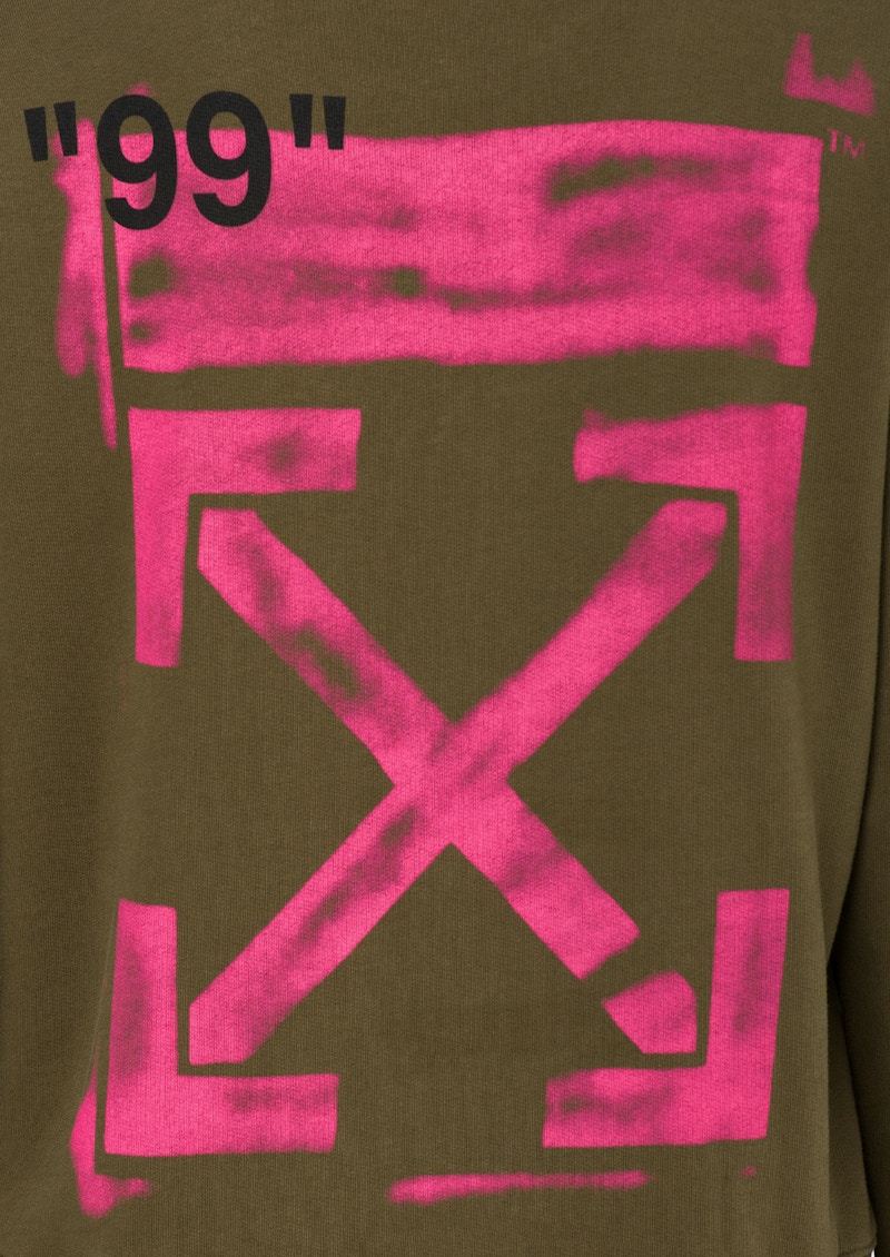 Order Off-White Impressionism' Diag Stencil Sweatshirt Army Green/Pink/Black