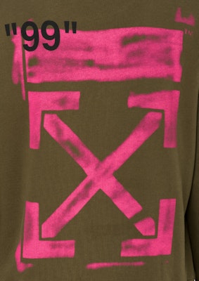 Off-White Impressionism' Diag Stencil Sweatshirt Army Green/Pink/Black Order Off-White Impressionism' Diag Stencil Sweatshirt Army Green/Pink/Black