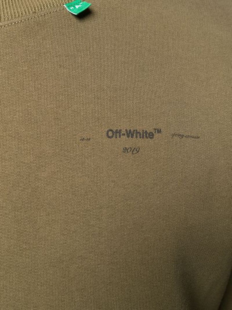 Lookbook Off-White Impressionism' Diag Stencil Sweatshirt Army Green/Pink/Black