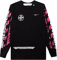 Off-White Impressionism' Diag Stencil Sweatshirt Black/Pink/White Off-White Impressionism' Diag Stencil Sweatshirt Black/Pink/White