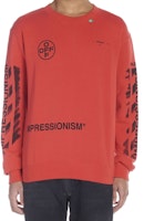 Off-White Impressionism' Diag Stencil Sweatshirt Red/Black Off-White Impressionism' Diag Stencil Sweatshirt Red/Black