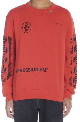 Off-White Impressionism' Diag Stencil Sweatshirt Red/Black Buy Off-White Impressionism' Diag Stencil Sweatshirt Red/Black