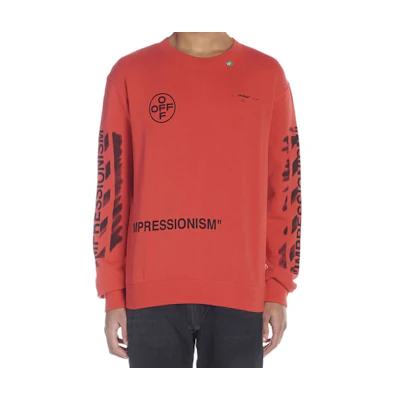 Off-White Impressionism' Diag Stencil Sweatshirt Red/Black