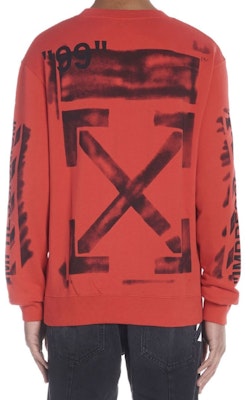 Off-White Impressionism' Diag Stencil Sweatshirt Red/Black Order Off-White Impressionism' Diag Stencil Sweatshirt Red/Black