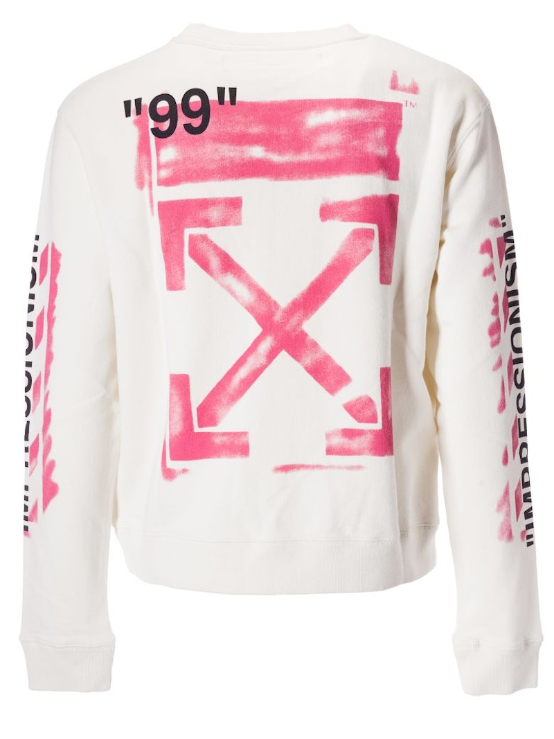 Order Off-White Impressionism' Diag Stencil Sweatshirt White/Pink/Black