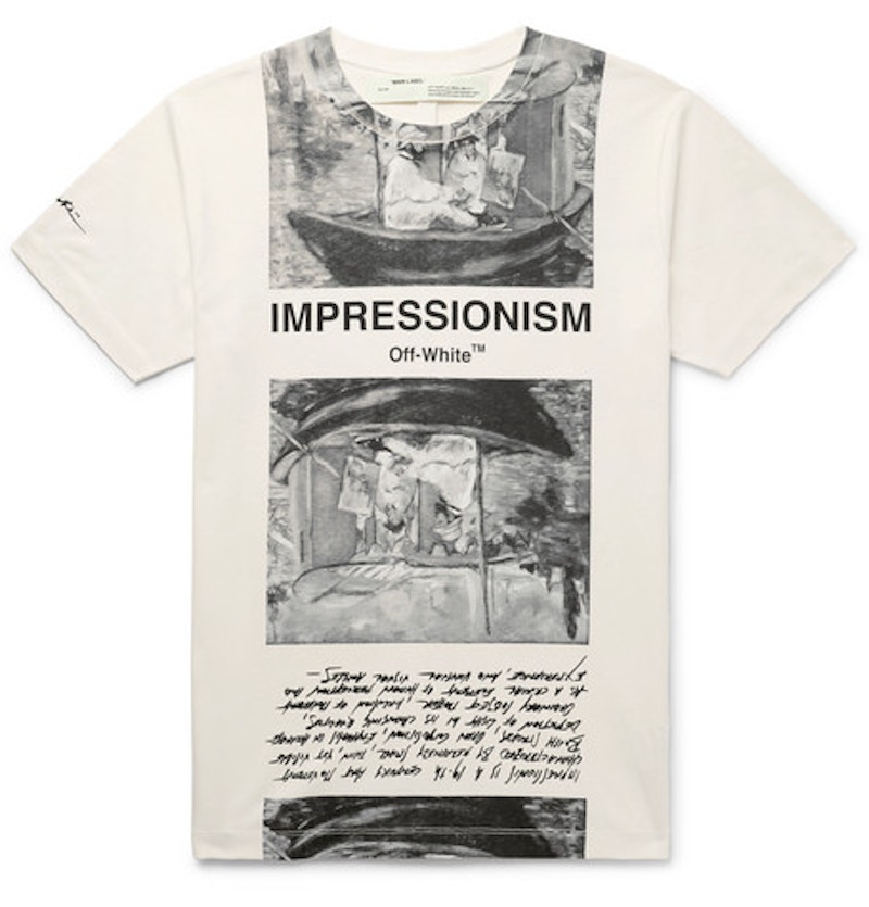 Off-White Impressionism' Graphic Print T-Shirt Off-White/Tonal Grey