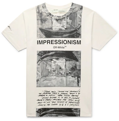 Kaos Grafis Off-White 'Impressionism' Warna Abu Tua/Off-White Buy Kaos Grafis Off-White 'Impressionism' Warna Abu Tua/Off-White