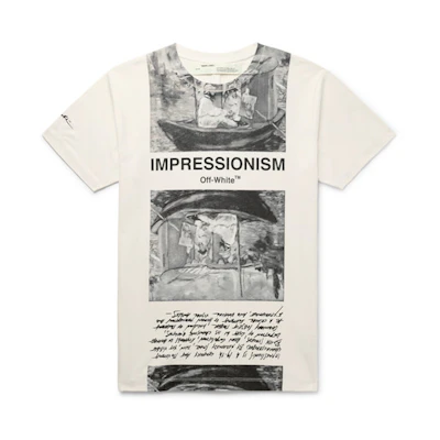Off-White Impressionism' Graphic Print T-Shirt Off-White/Tonal Grey