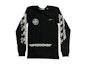 Buy Off-White 印象主义对角线喷绘长袖T恤 黑/白