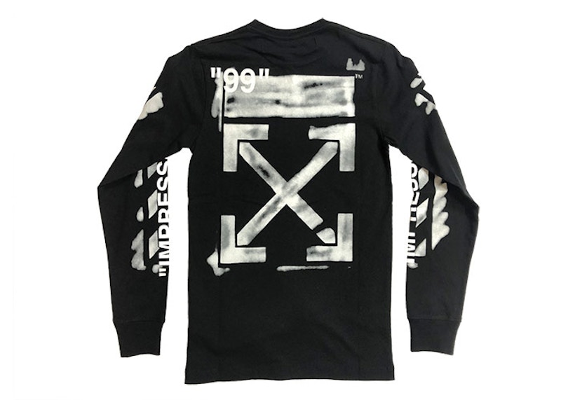 OFF-WHITE Impressionism Diag Stencil L/S Tee Black/White 圖 2