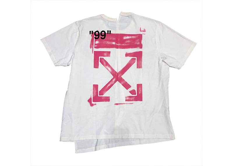Off-White Impressionism Diagonal Stencil Spliced Tee White/Pink 圖 2